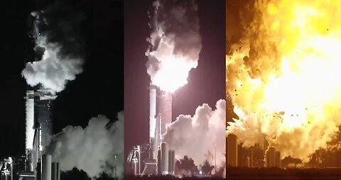🚨#BREAKING: Watch as #SpaceX #Starship 36 #explodes during static fire test right before launch later this month 📌#Starbase | #Texas Watch as a massive explosion erupts near Starbase City, Texas, during a critical moment in SpaceX’s preparations