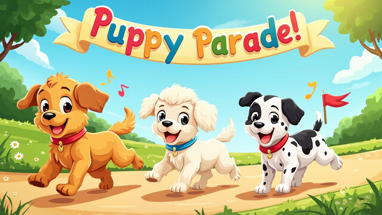 Puppy Parade | Fun Kids Song with Puppies!