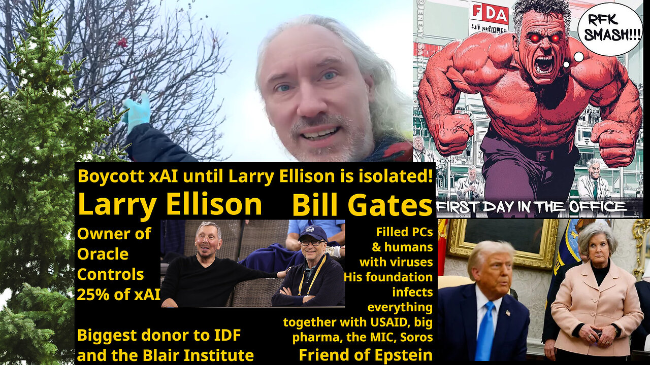 Slogans turn into affirmations. Spruces. Bank of ND. MAGA: SMASH! Solar dominance. Elon vs Ellison