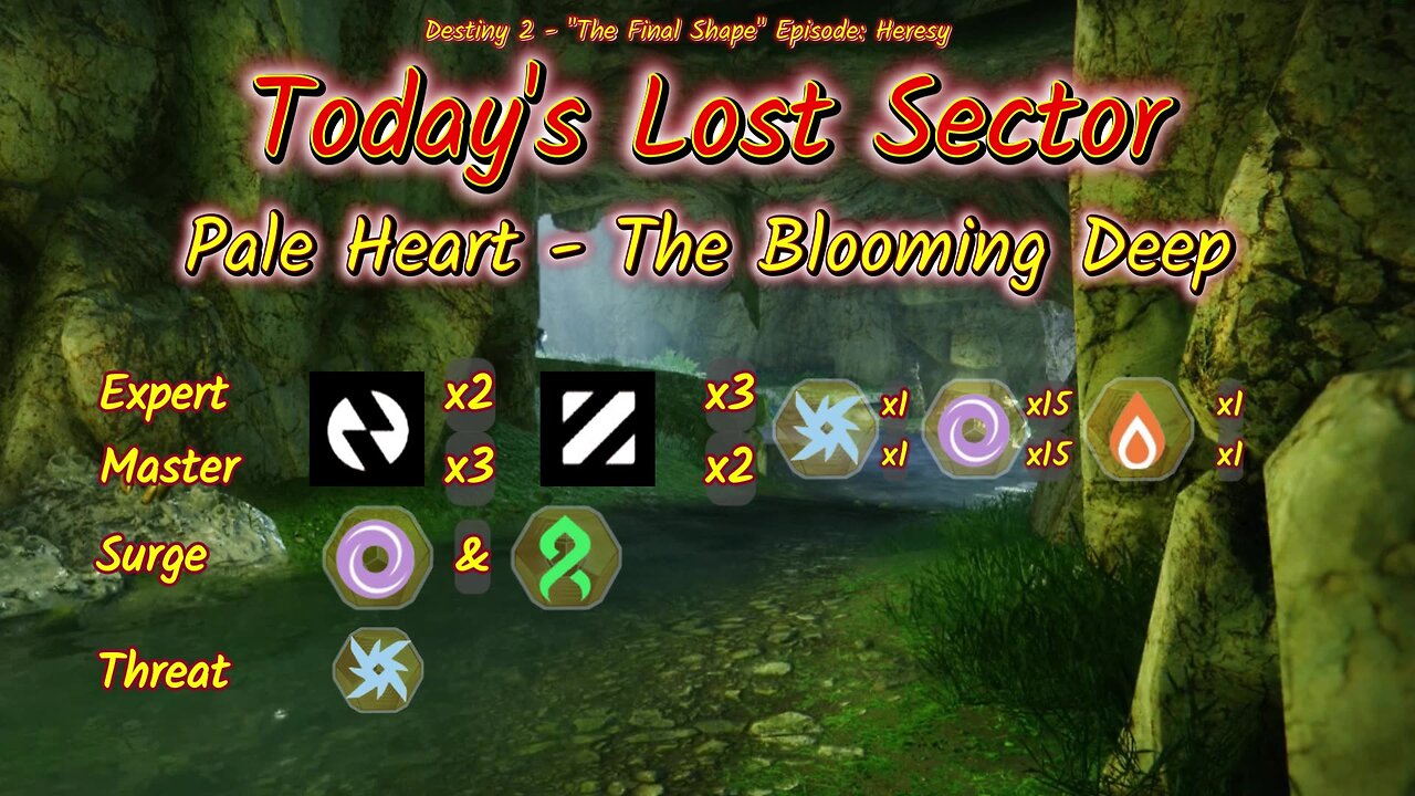 Destiny 2: 3-15-25 The Blooming Deep is the Lost Sector. Void/Strand Surge.