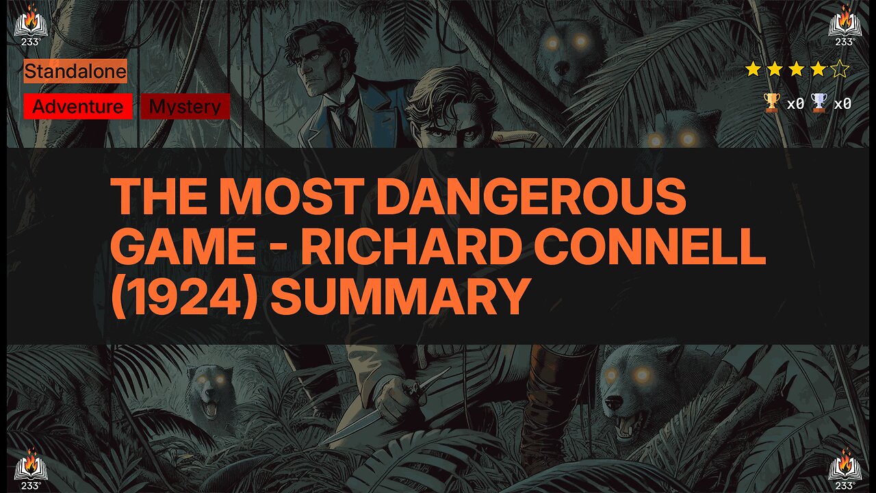 The Most Dangerous Game - Richard Connell (1924) Summary