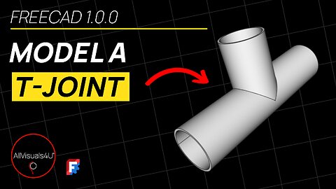 📌 FreeCAD Part Design - T-Joint Model - FreeCAD 1 Tutorial - FreeCAD For Beginners | #Shorts