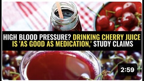 "Cherry Juice as Effective as Medication for High Blood Pressure, Study Finds"