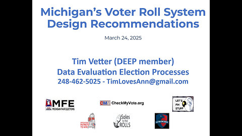 The Data from Michigan's BOE has been Altered in our Vote History Records!