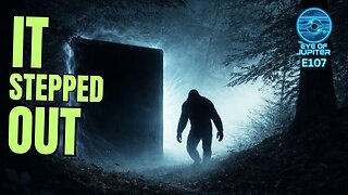 Witness Freezes as Bigfoot Walks Out of a Black Portal