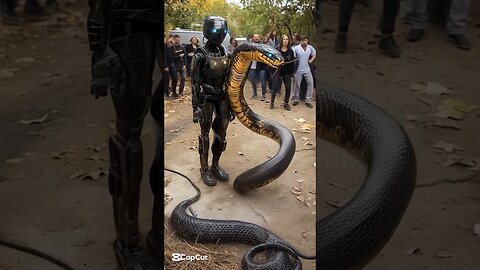 😱Ai robot saved people from a monster!!
