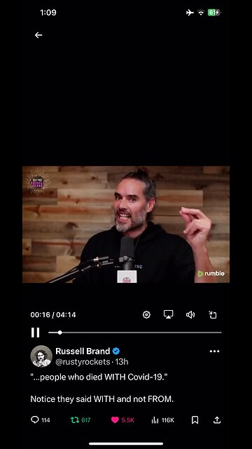 Russell Brand on covid 19 memorial