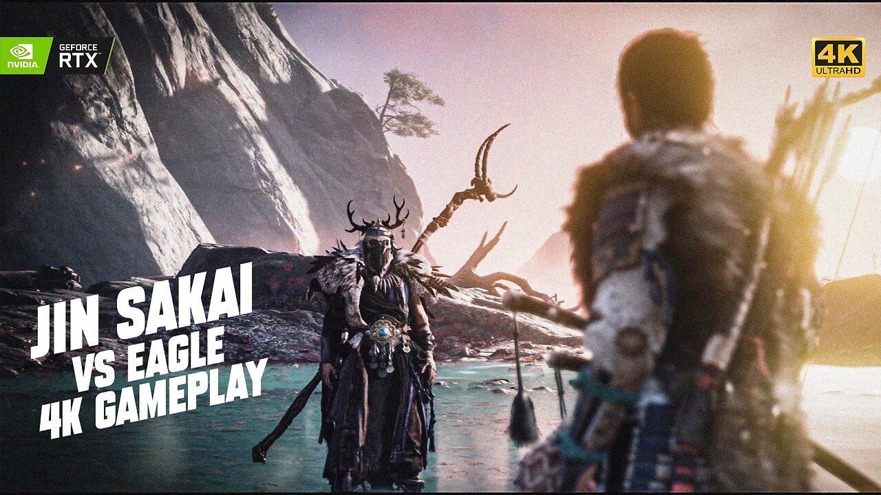 Ghost of Tsushima Jin sakai vs Eagle fight 4k 60 fps Gameplay