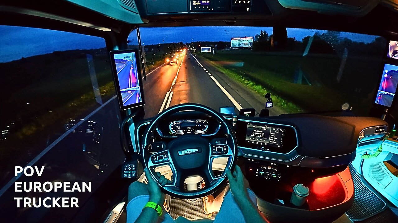 Driving a DAF XG truck in Poland and enjoying a good road Nikotimer POV