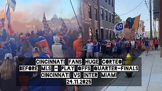 Cincinnati fans huge corteo b4 MLS - Play Offs Quarter-finals Cincinnati vs Inter Miami 24.11.2025