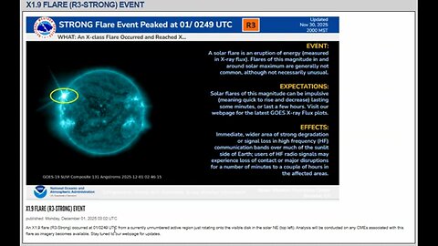 X 1.99 Solar Flare Just Popped Off November 30th 2025!