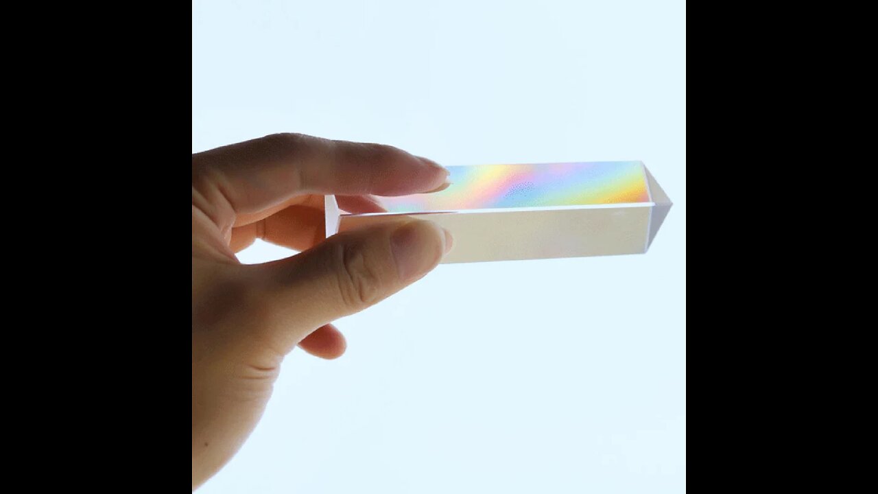 Optical Glass Triangular Prism, with 3cm Sides for Physics Teaching, Light Spectrum, Photography