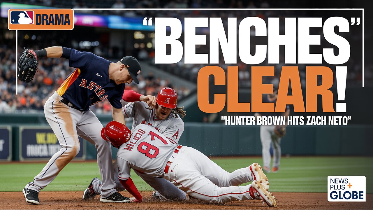 Benches Clear After Hunter Brown Hits Zach Neto | Astros vs Angels MLB Drama