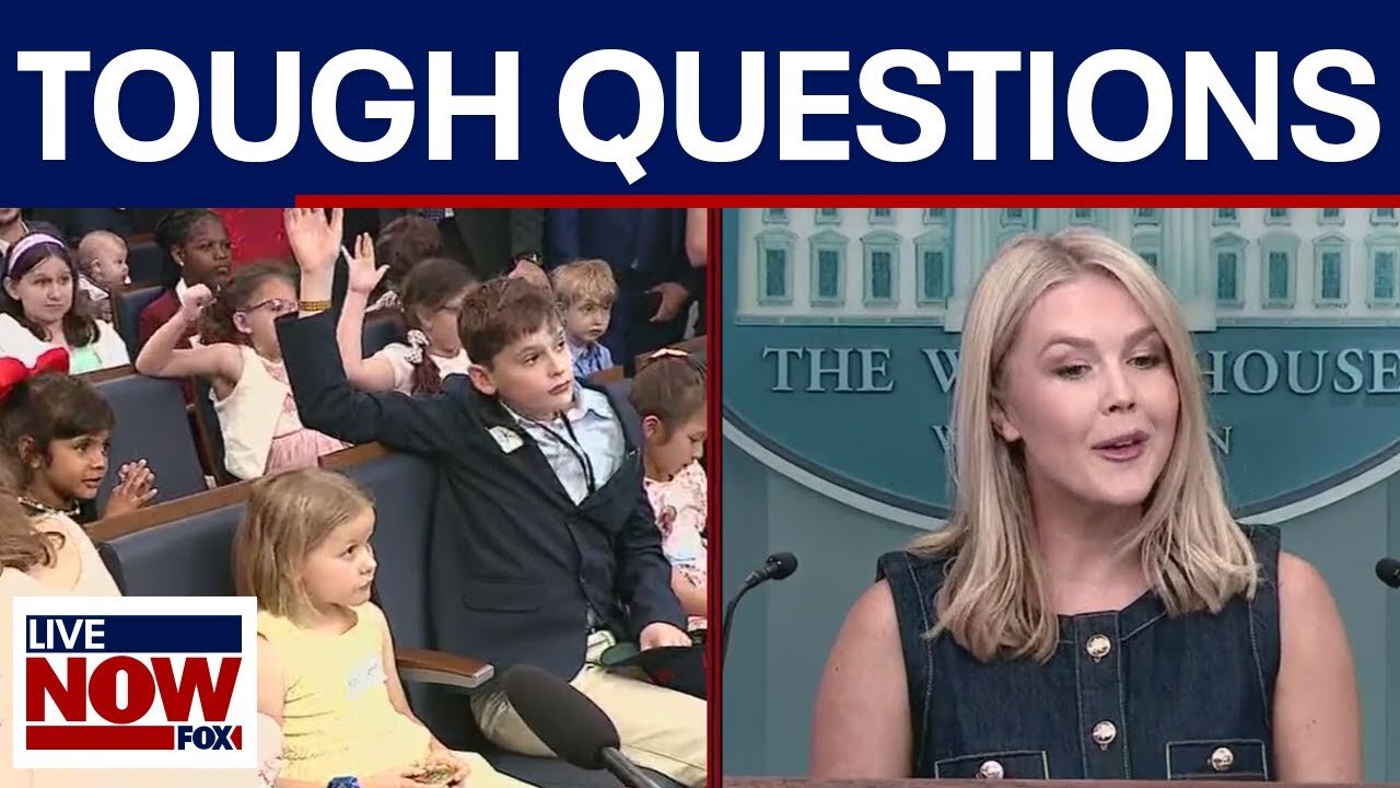 Karoline Leavitt answers questions from kids at White House Briefing