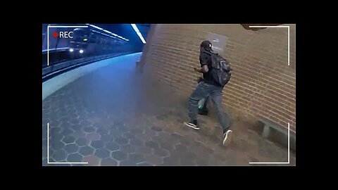 Man Jumps Onto Train Tracks After Running From Police