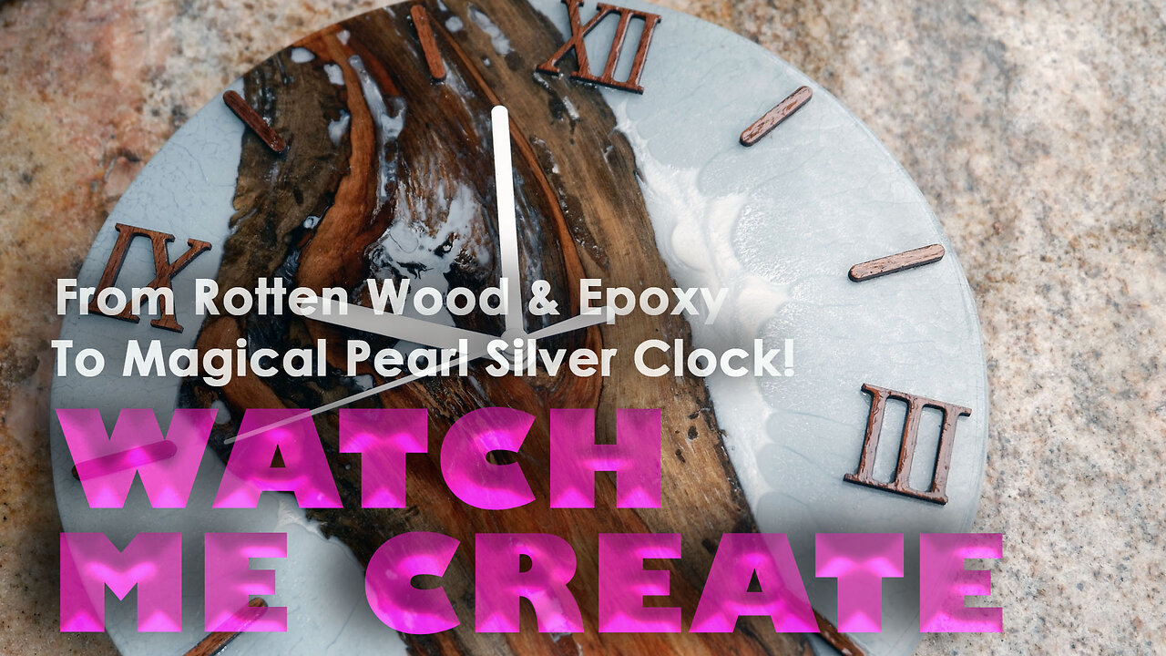 Turning Rotten Wood into a Stunning Pearl Silver Epoxy Clock | Petri Effect & Resin Casting