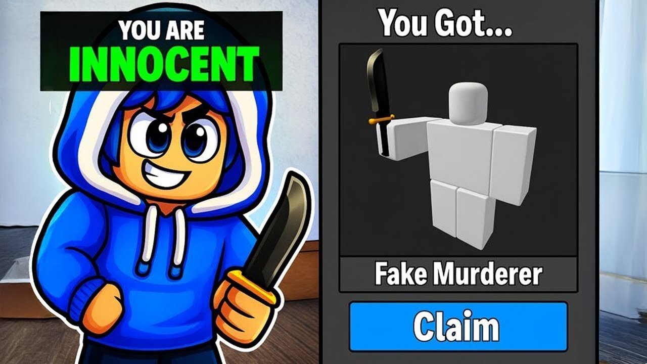I TRICKED EVERYONE WITH A NEW OP FAKE KNIFE... (Murder Mystery 2)