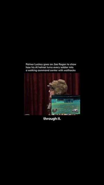 Palmer Luckey goes on Joe Rogan to show his soldier AI helmet that can see through your walls