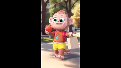 Little Monkey Goes Apple Shopping | Funny Animated Video for Kids