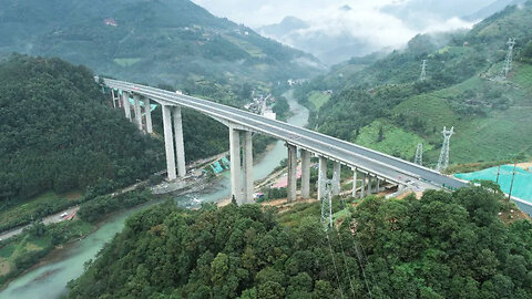 World’s Largest Three-Tower Suspension Bridge Nears Completion in China | Xunjiang Bridge Update