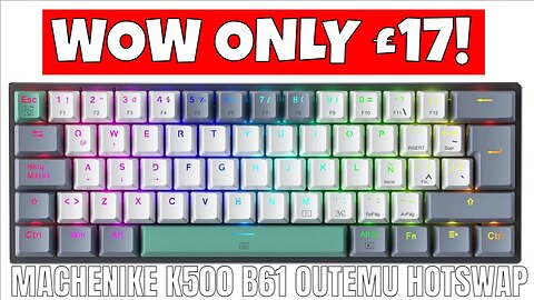 CHEAPEST Mechanical Gaming Keyboard Machenike K500 B61 60% ARGB Hotswap