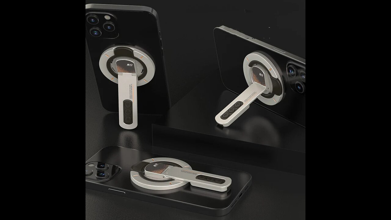 Multi-Functional Magnetic Metal Rotating Phone Stand & Ring Holder