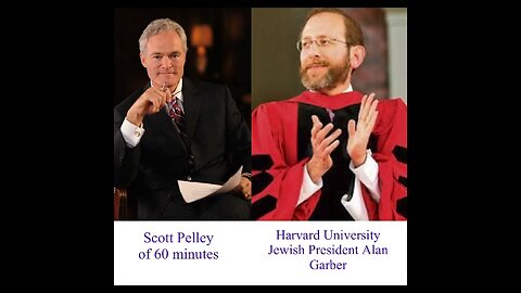 Scott Pelley of 60 minutes and Harvard University Jewish President Alan Garber