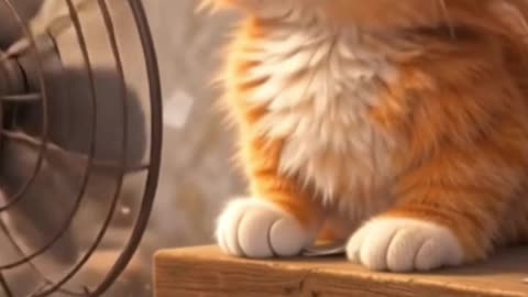 Too Close to the Fan 😼💨 | Cat Comedy Short