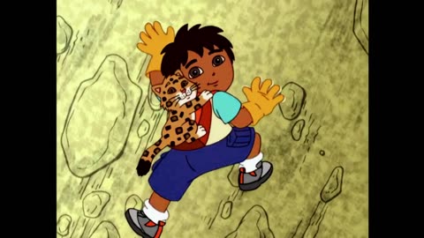 Go Diego Go Diego and Baby Jaguar Climbing a Pyramid