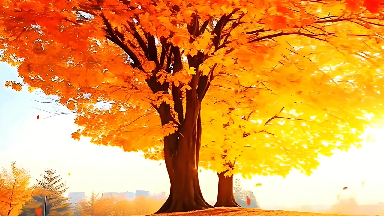 AI Generated Nature Art – Stunning Tree & Leaves Animation