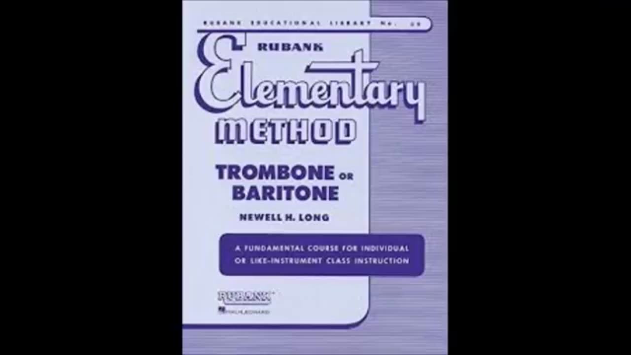 Trombone Method Rubank Elementary Lesson 1 Numbers 1-6
