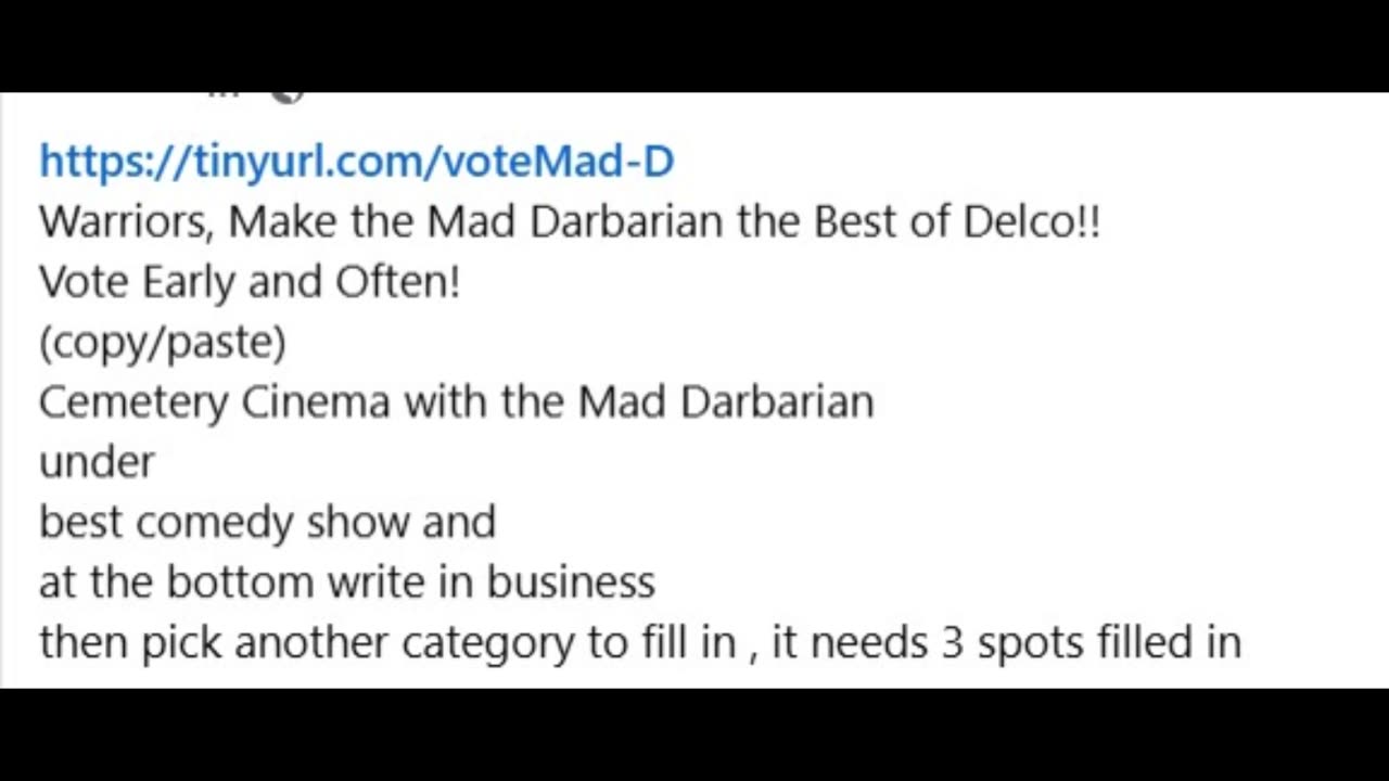 Vote Darbarian!