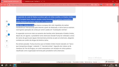 Youtube suspende canal do presidente da Venezuela Nicolás Maduro