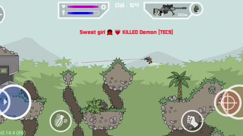 MiniMilitia 2 Hackers Vs me( Japanese player )
