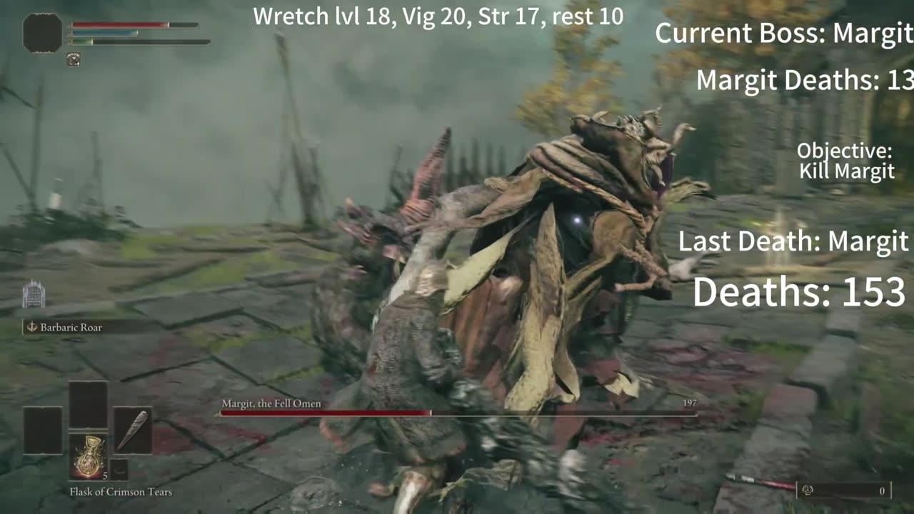 Noob beats Margit Attempt 13 No Summons