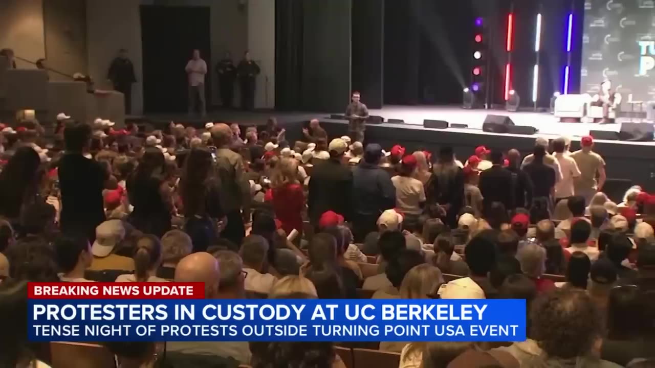 Multiple people arrested at Turning Point USA event protest in UC Berkeley