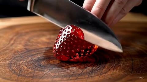 Slicing Glass Fruits ASMR 🪞🍎 | Crystal Clear Cutting Sounds for Pure Satisfaction