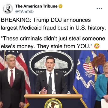 DOJ Announces Hundreds of Charges in Largest Medicaid Fraud Bust in History