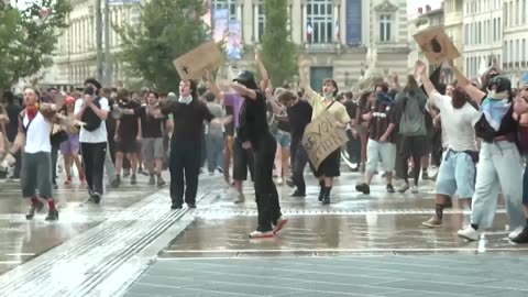 Fire breaks out in Paris as 'Block Everything' protests spread nationwide