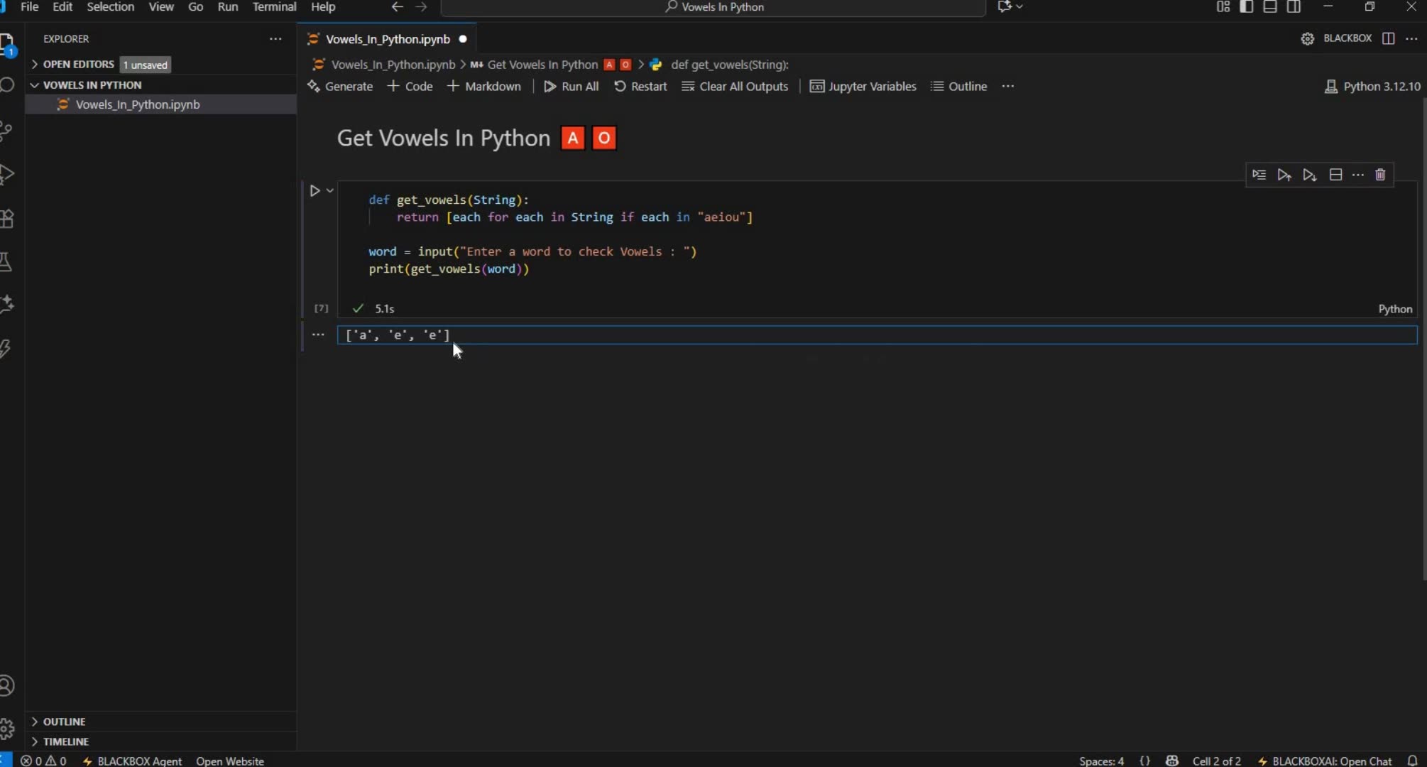 How to Extract Vowels from Any Word | Python Tutorial
