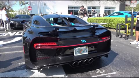 BEST SUPERCAR EXITS from Exotics and Espresso - Bugatti Chiron, Ferrari SF90, Aventador SVJ