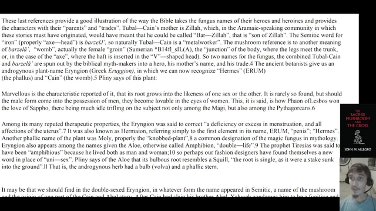 The Sacred Mushroom and the Cross by John M. Allegro - Chp 12, as read by Adam Hull