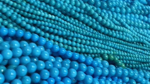 20251019-06 Natural Original Turquoise Barrel Beads Emerald-Bearing 3D