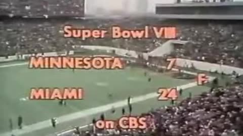 Super bowl # 8, Miami Dolphins vs Minnesota Vikings