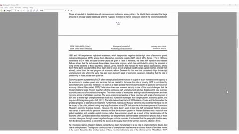 Student Work(Research Journal) | MSc Economics – Western Balkans Labor Market Study | UofP