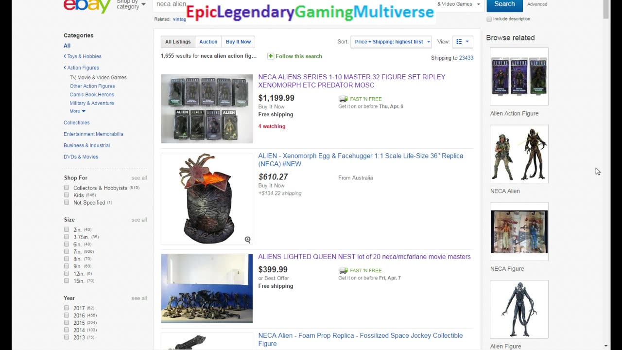 Search For Deals On Alien Action Figures On eBay In 2017