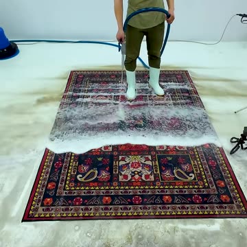 Watch Me Restore A Beautiful Rug - Meets ASMR #carpetcleaning #shorts #satisfyingvideos