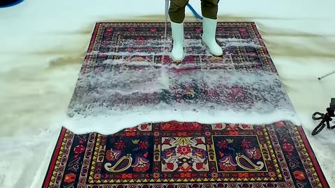 Watch Me Restore A Beautiful Rug - Meets ASMR #carpetcleaning #shorts #satisfyingvideos