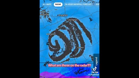 Weird weather on radar ..
