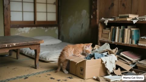 Ginger Kitten _ Mama Cat Build a Cozy Home for Lost Baby Chicks! 🐱🐥❤️_2